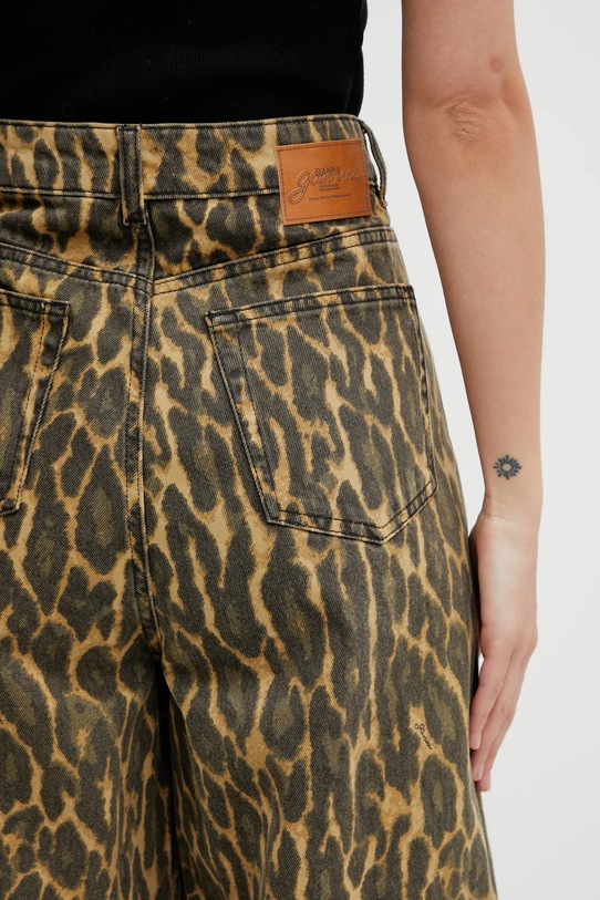 GANNI jeansy zielony A1100033