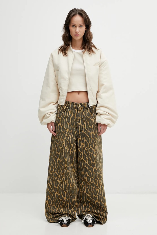 GANNI jeansy A1100033 zielony