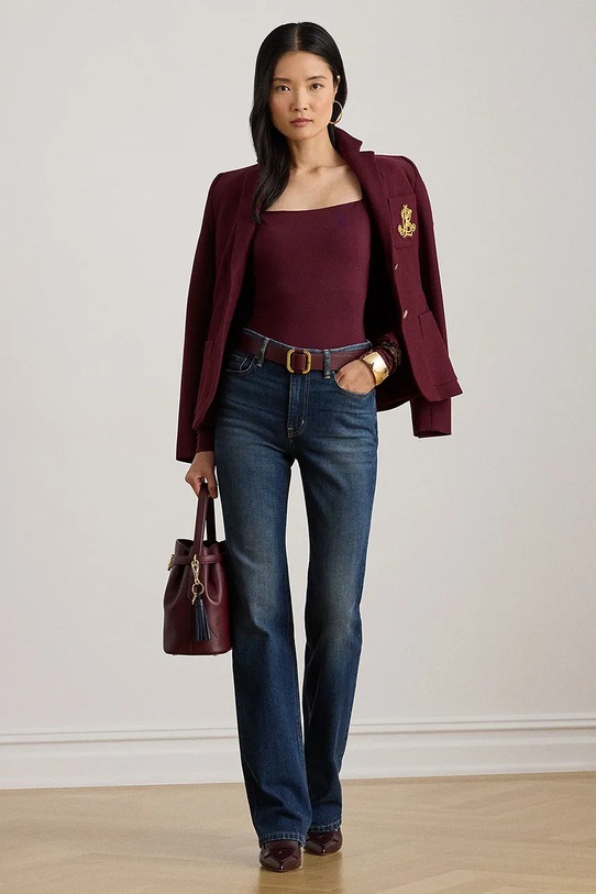 Τζιν παντελόνι Lauren Ralph Lauren 200P12051 σκούρο μπλε SS26