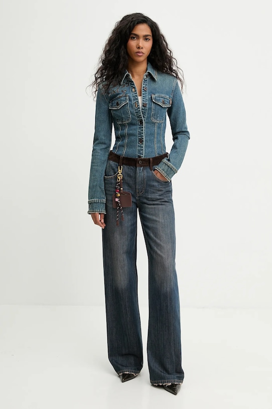 Miss Sixty jeansy 6S4JJ05500 niebieski SS26