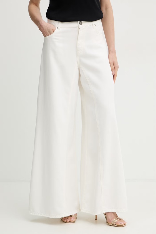 Pinko jeansy relaxed fit damskie beżowy 106228.A32P