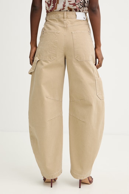 Odzież Patrizia Pepe jeansy relaxed fit damskie 8P0791.D135 beżowy