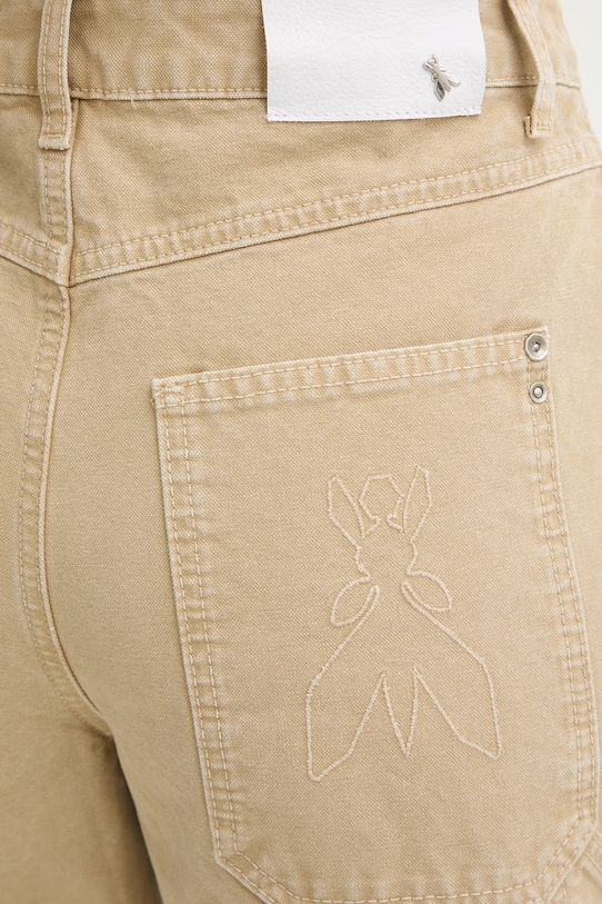 Patrizia Pepe jeansy relaxed fit damskie beżowy 8P0791.D135