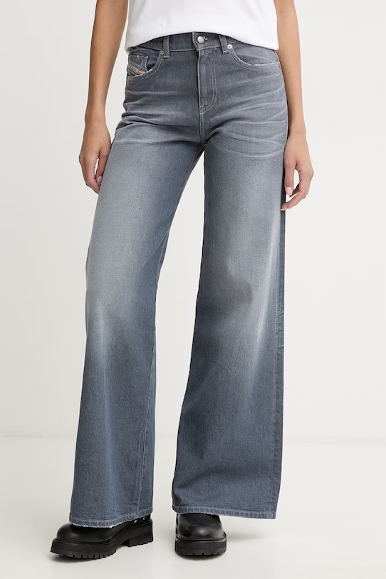 Diesel jeansy wide leg damskie 1979 D-AKEMI L.32 niebieski A03624.007DE