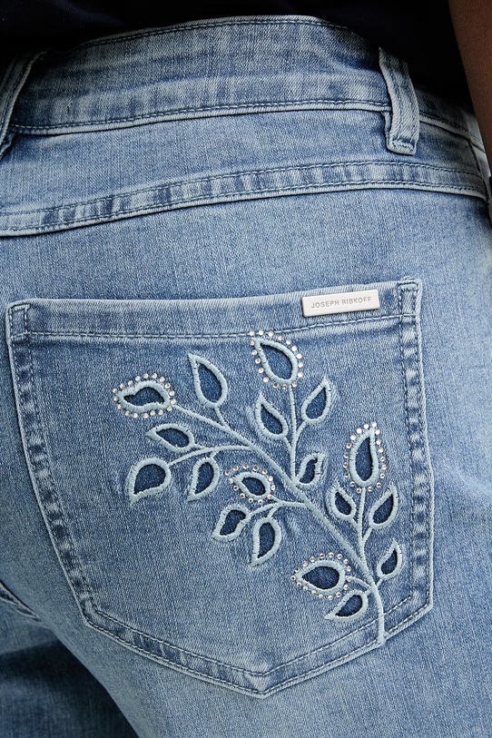 Joseph Ribkoff jeansy wide leg damskie niebieski 262915