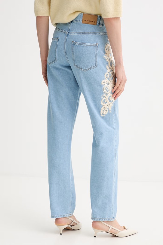 Odzież ERMANNO Firenze jeansy mom fit damskie D48EP042APEJ0 niebieski