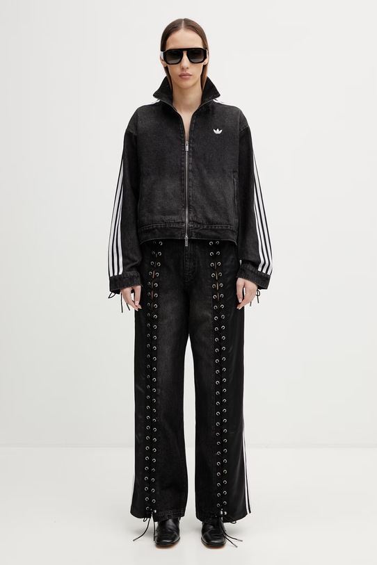 adidas Originals blugi straight de damă negru KS3878