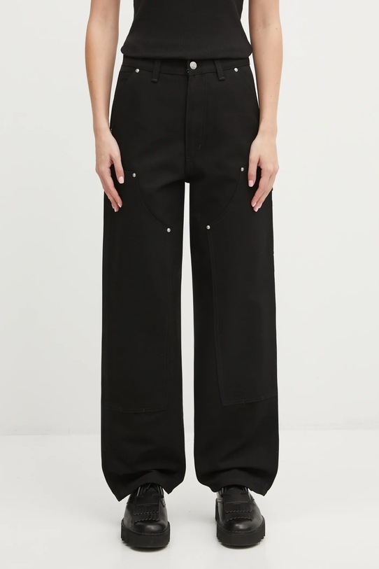 Carhartt WIP spodnie W Brandon Double Knee Pant gładkie czarny I036352.8901