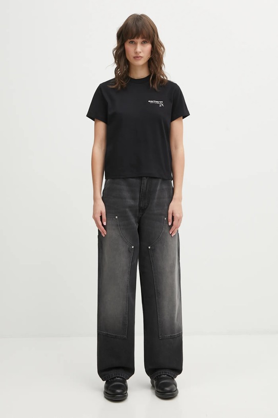 Carhartt WIP jeans W Brandon Double Knee Pant nero I036323.89B7