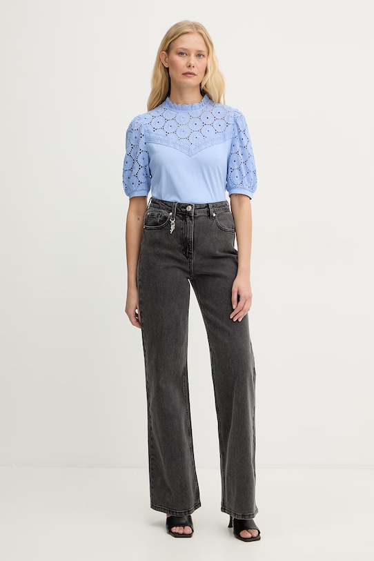 Morgan jeansy bootcut damskie PEVE czarny SS26