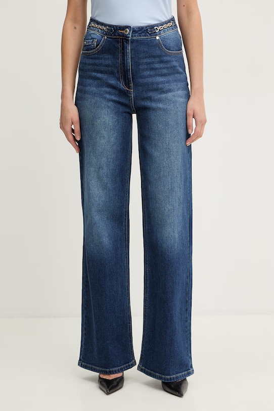 Morgan jeansy straight damskie niebieski PIZET