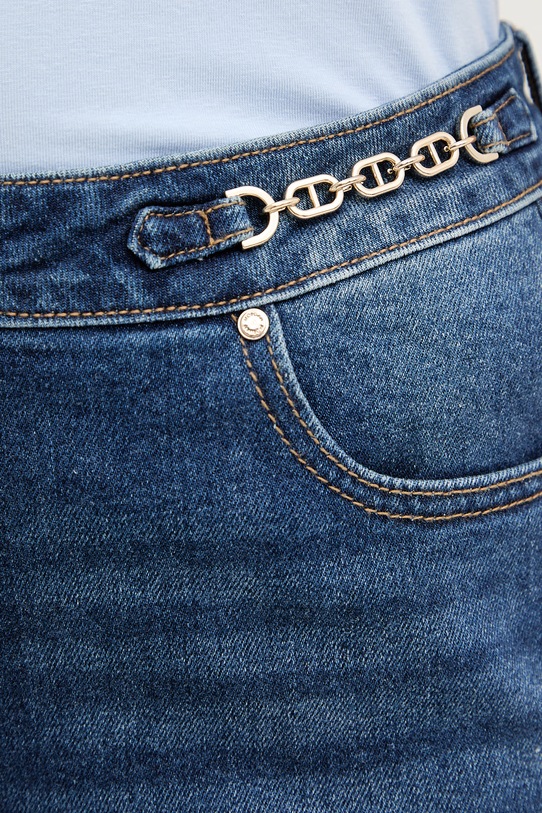 Morgan jeansy straight damskie niebieski PIZET