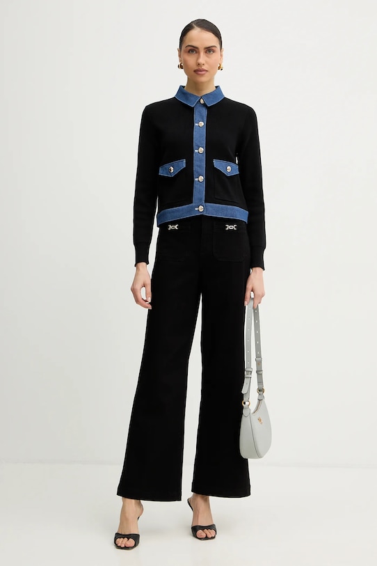 Morgan jeansy PSOFT1 czarny SS26