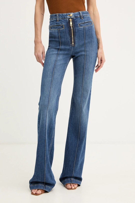 Elisabetta Franchi jeansy flare damskie niebieski PJ17D61E2