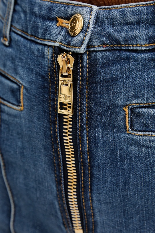 Odzież Elisabetta Franchi jeansy flare damskie PJ17D61E2 niebieski