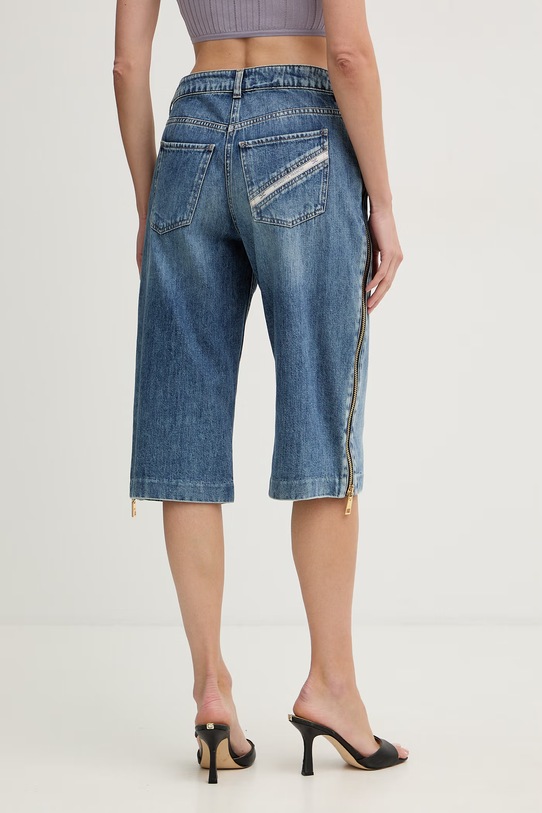 Odzież Elisabetta Franchi bermudy damskie jeansowe PJ18I61E2 niebieski
