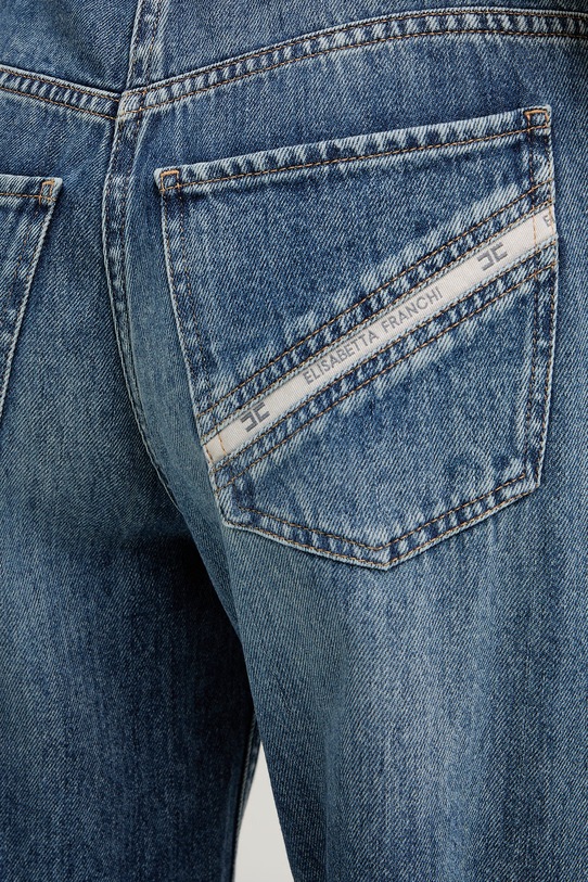 Elisabetta Franchi bermudy damskie jeansowe niebieski PJ18I61E2