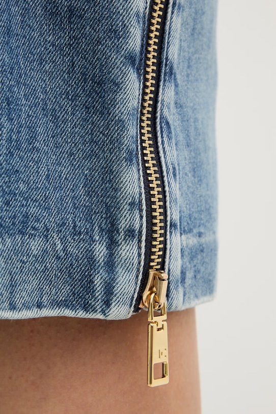 Elisabetta Franchi bermudy damskie jeansowe PJ18I61E2 niebieski