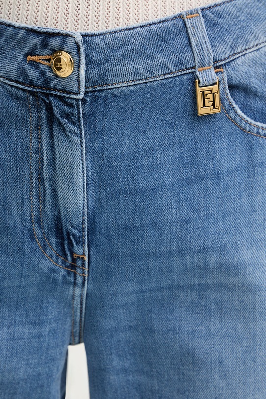 Elisabetta Franchi jeansy straight damskie niebieski PJ21I61E2