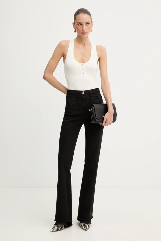 Elisabetta Franchi jeansy PJ22N61E2 czarny SS26
