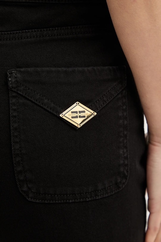 Elisabetta Franchi jeansy czarny PJ22N61E2