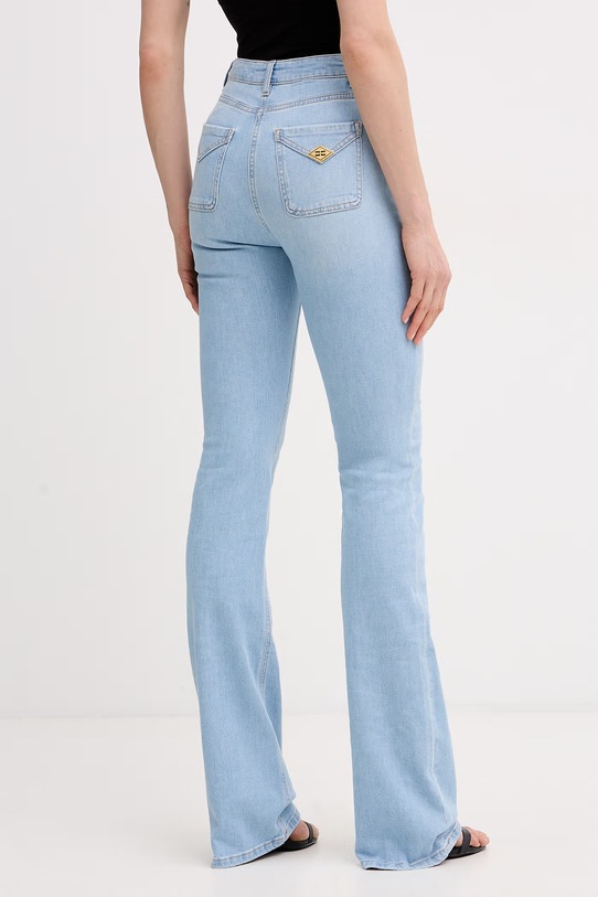 Odzież Elisabetta Franchi jeansy flare damskie PJ24N61E2 niebieski