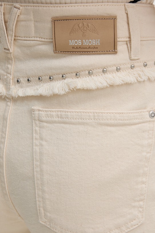 Mos Mosh jeansy wide leg damskie Colette beżowy 176420