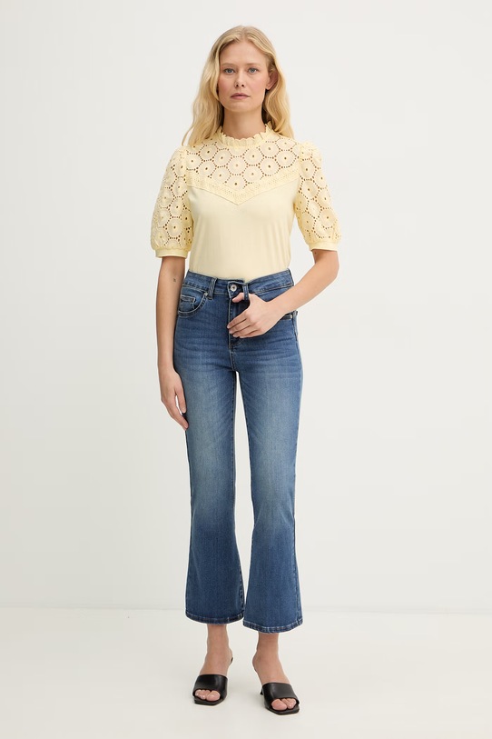 Liu Jo jeansy flare damskie UA6040.D0318 niebieski SS26