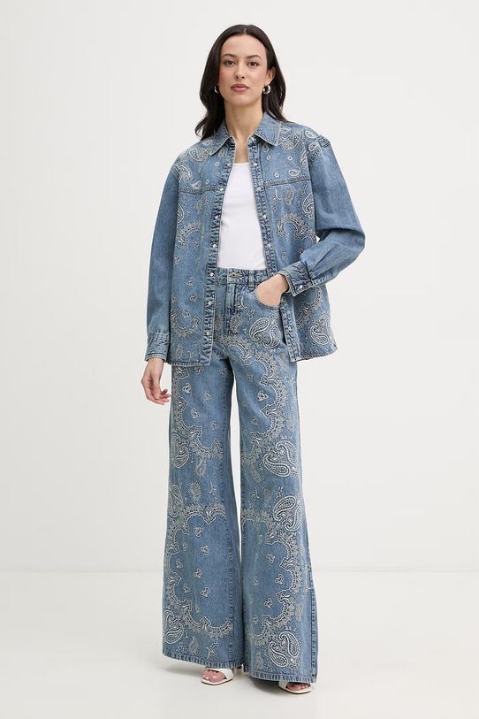 Liu Jo jeansy flare damskie UA6147.D0313 niebieski SS26