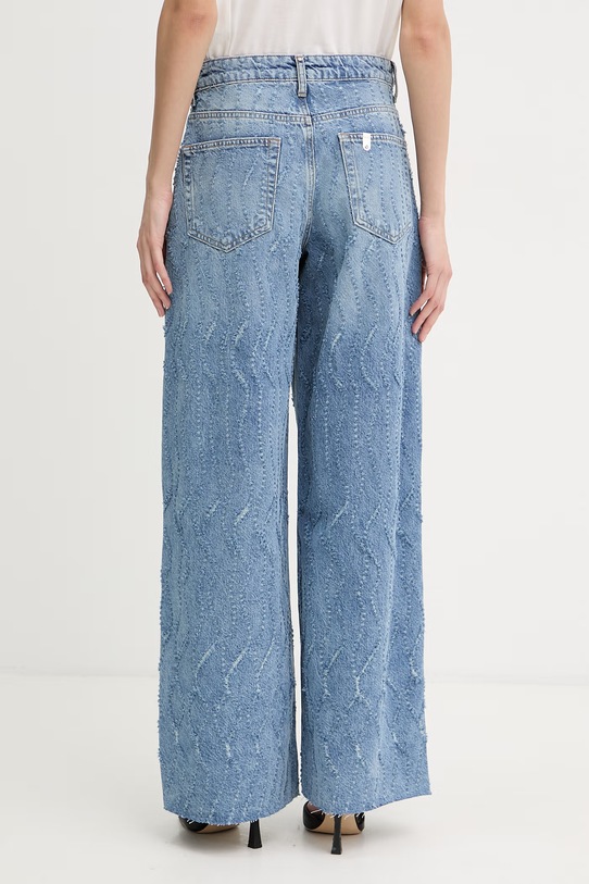 Odzież Liu Jo jeansy wide leg damskie UA6195.D0316 niebieski