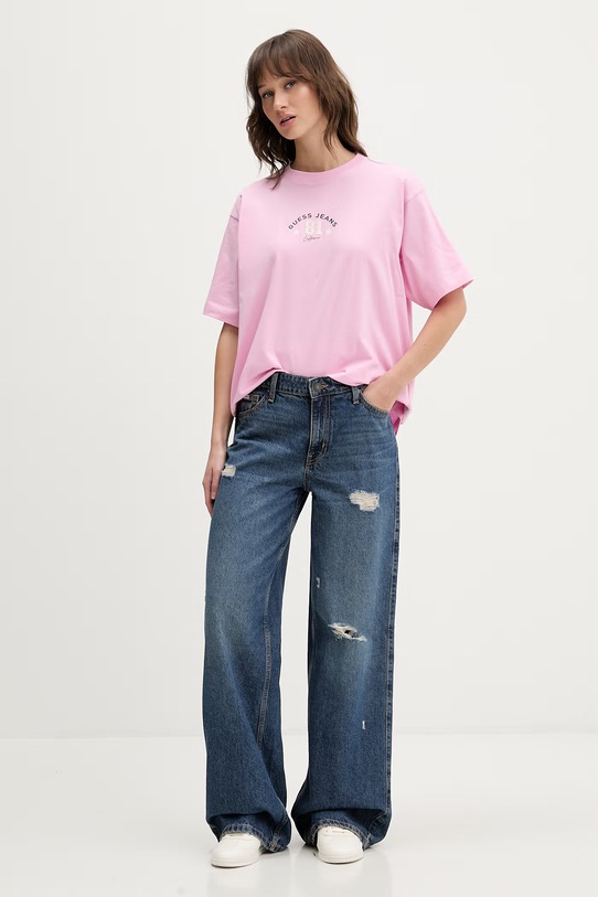 Kavbojke Guess Jeans W5YA0Y.D6362 modra SS26