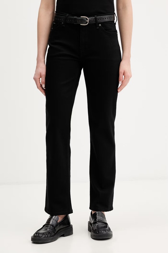 Guess Jeans jeansy straight damskie czarny W5YA98.D6311