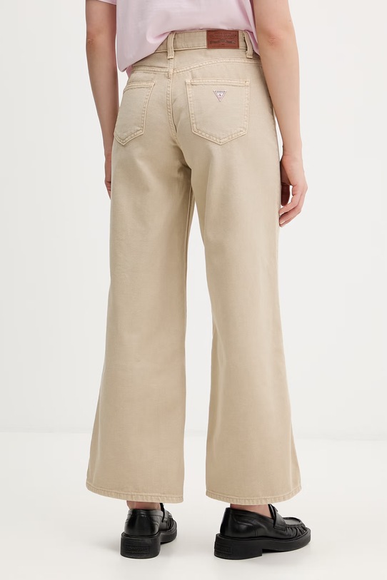 Odjeća Guess Jeans wide leg traperice za žene W6RA0Y.WJ551 bež