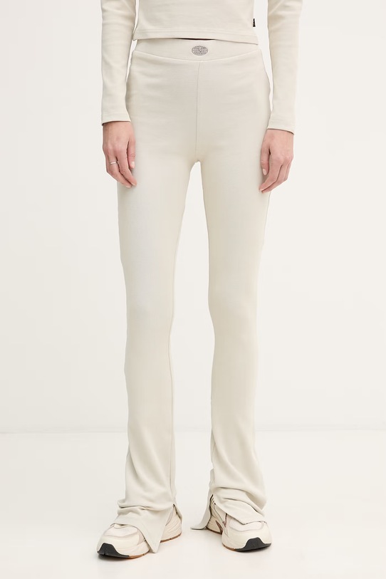 Alpha Industries legginsy damskie bawełniane z elastanem World Flared Pant W beżowy 266020