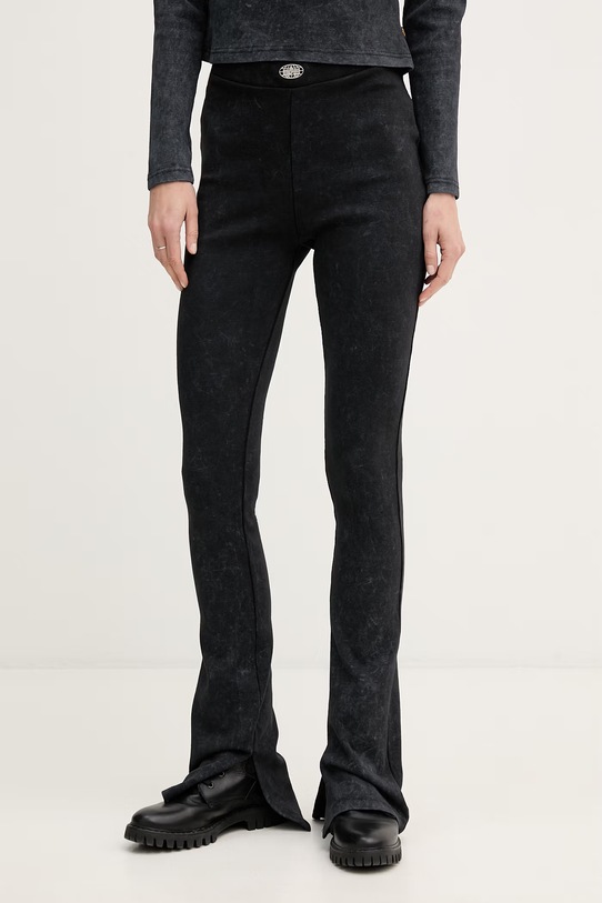 Alpha Industries legginsy damskie bawełniane z elastanem World Flared Pant W szary 266020