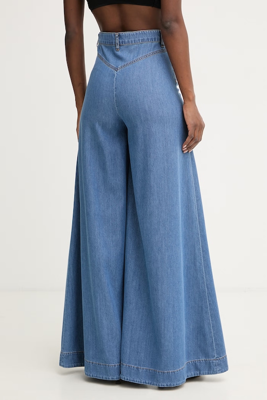 Îmbrăcăminte Simona Corsellini blugi wide leg pentru femei P26CPPAT0101 albastru