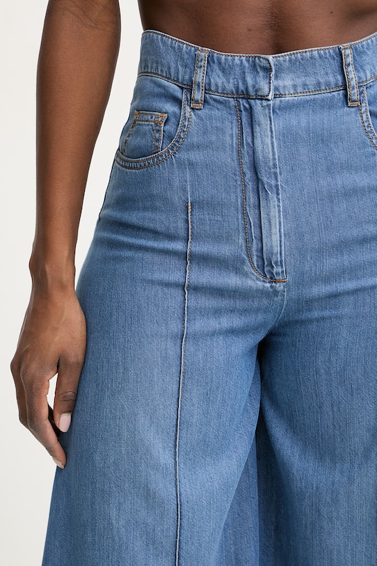 Simona Corsellini blugi wide leg pentru femei albastru P26CPPAT0101