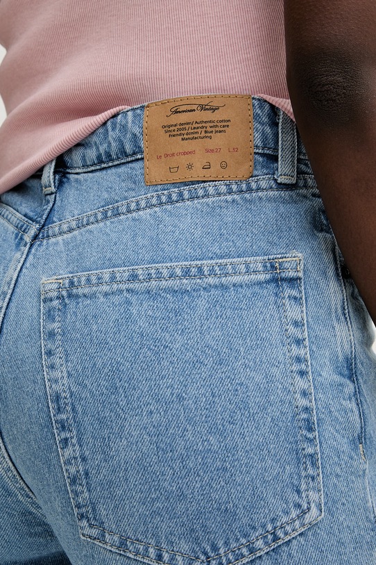 American Vintage jeansy relaxed fit damskie niebieski JOY11M