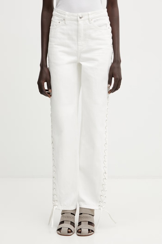 Rotate jeansy loose damskie beżowy 1155352121