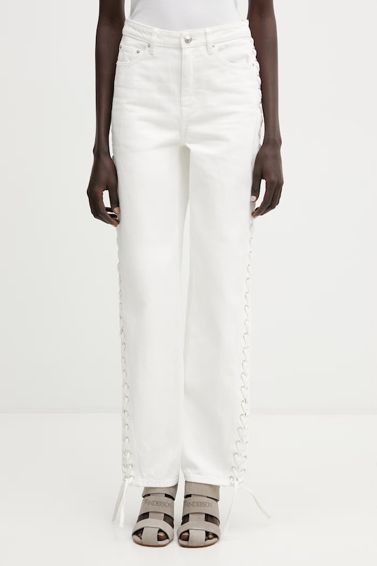 Rotate jeansy loose damskie beżowy 1155352121