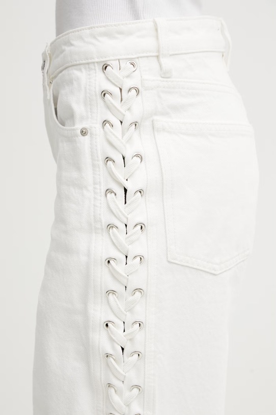 Rotate jeansy loose damskie beżowy 1155352121