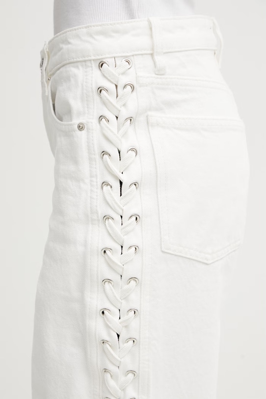 Rotate jeansy loose damskie beżowy 1155352121