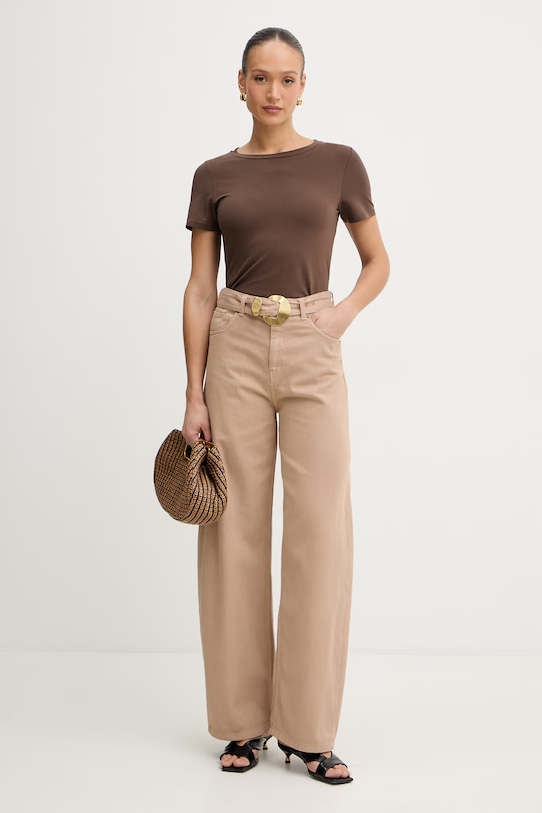 Τζιν παντελόνι Twinset 261TP2161 μπεζ SS26