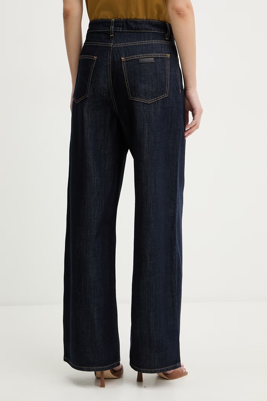 Odzież Trussardi jeansy wide leg damskie P4569100361N granatowy