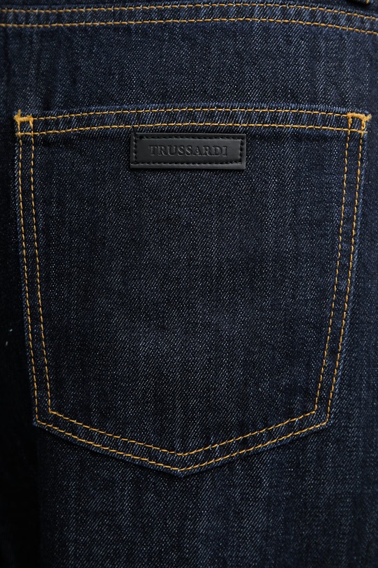 Trussardi jeansy wide leg damskie granatowy P4569100361N