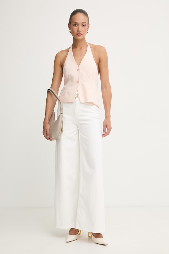 Twinset дънки wide leg дамски 261TT2470 бежов SS26