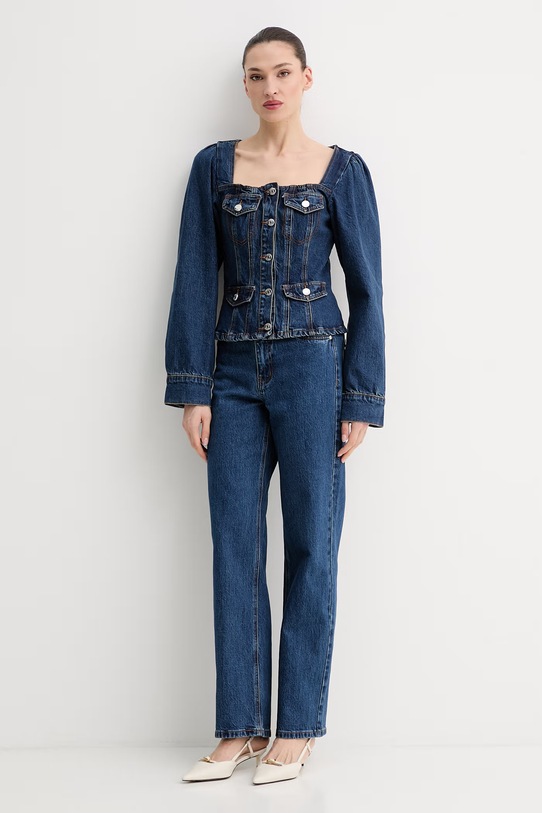 Gestuz jeansy straight damskie 10911018 niebieski SS26