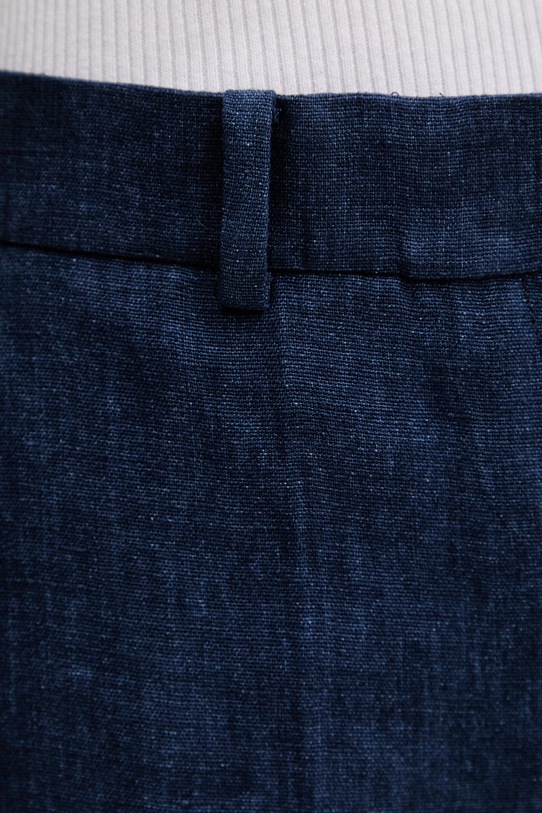 Luisa Spagnoli spodnie damskie lniane Allegria granatowy 543066