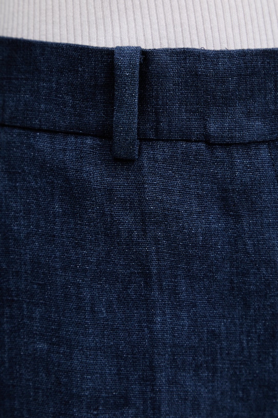 Luisa Spagnoli spodnie damskie lniane Allegria granatowy 543066