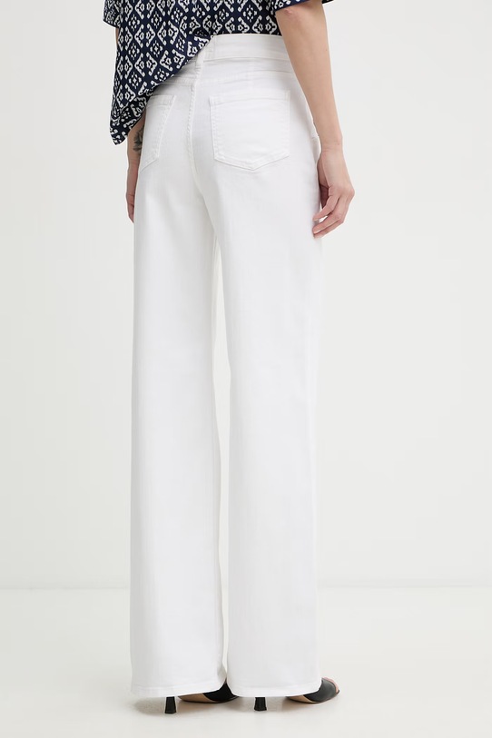 Odzież Luisa Spagnoli jeansy wide leg damskie Almanacco 542991 biały